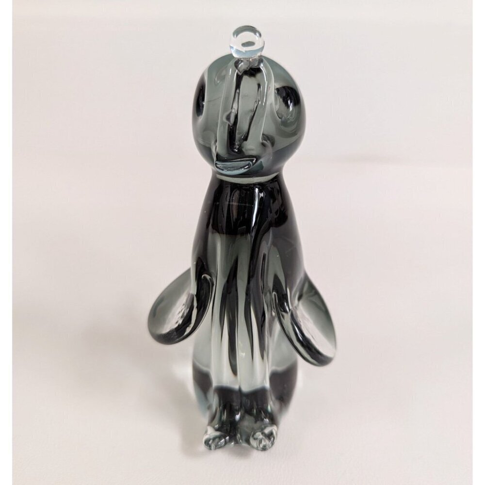 Murano Glass Seal Sea Lion Smokey Gray Vintage Figurine Hand Blown - Picture 3 of 7
